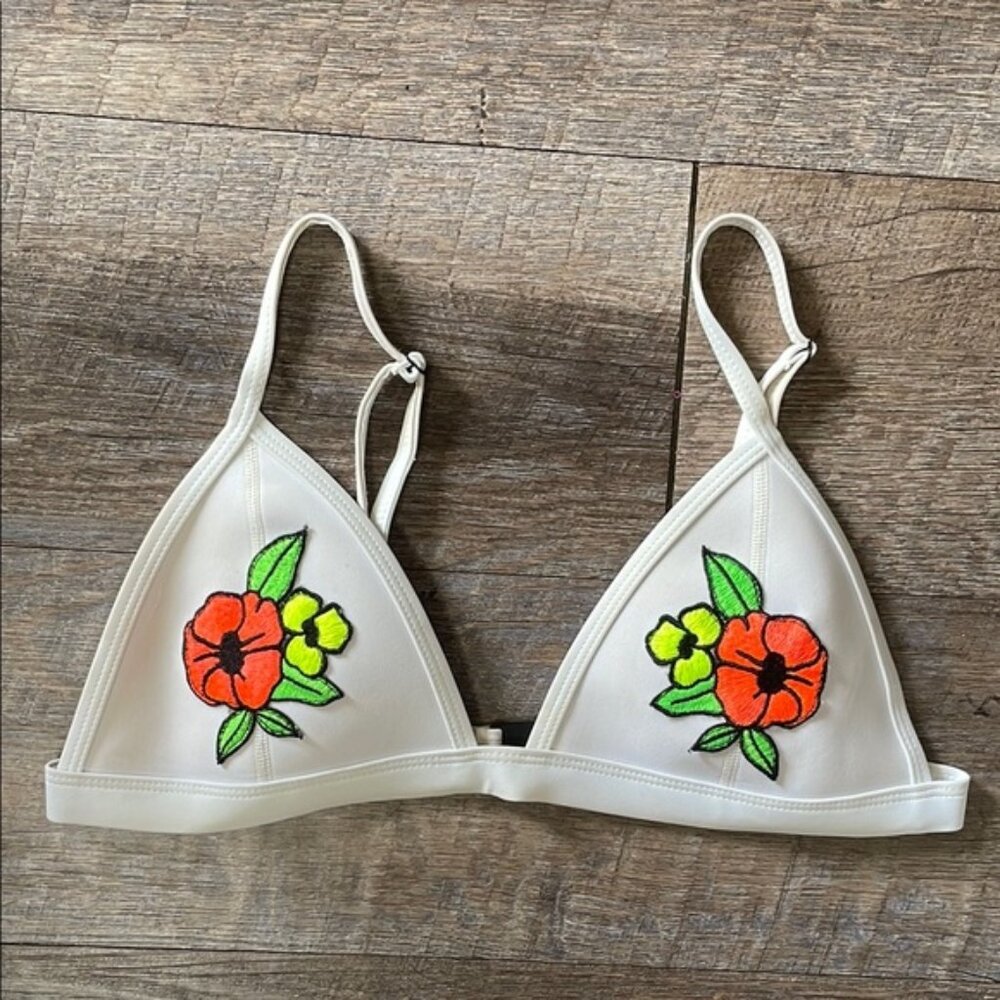 Muxilove Floral neoprene Bikini Top